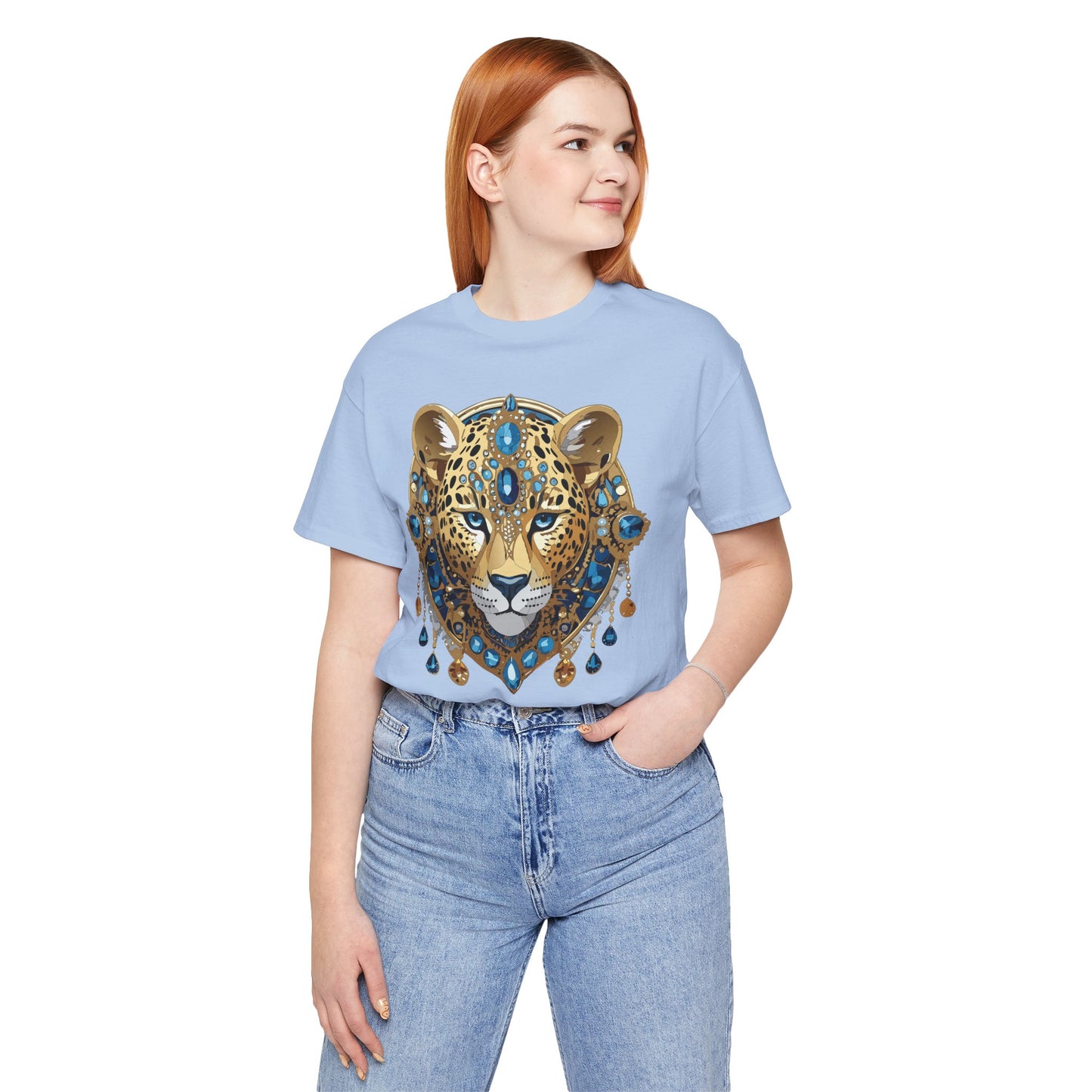 Animal Shirt, Shirt with Animal, Tee Shirt with Gold Animal Medal, Shirt with Antique Animal Medallion