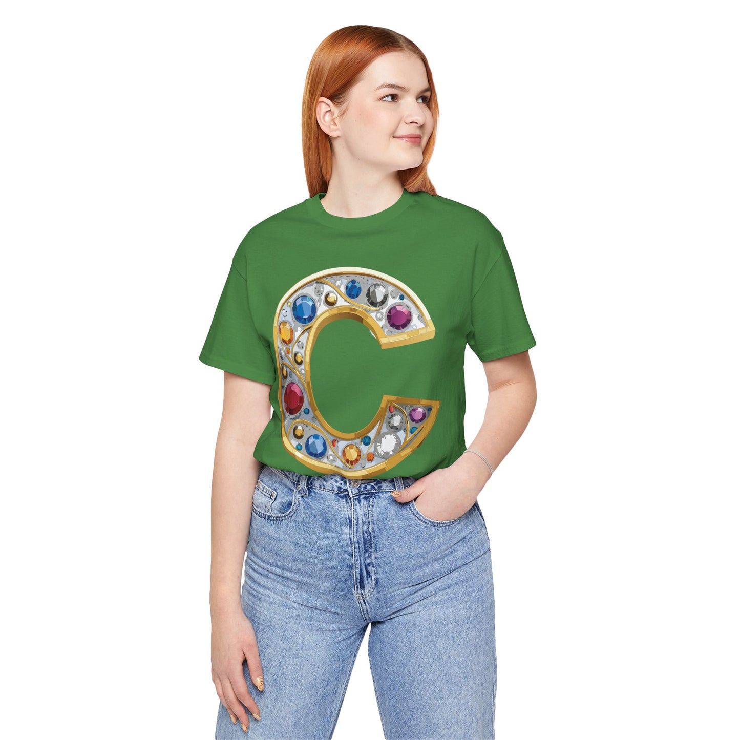 Letter Shirt, Shirt with Letters, Tee Shirt with Gold Letter, Shirt with Antique Letters