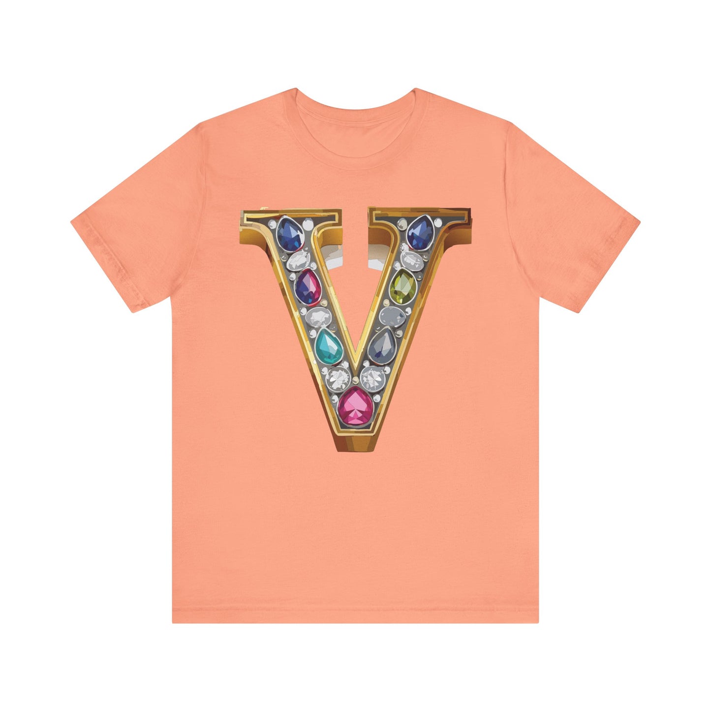Letter Shirt, Shirt with Letters, Tee Shirt with Gold Letter, Shirt with Antique Letters