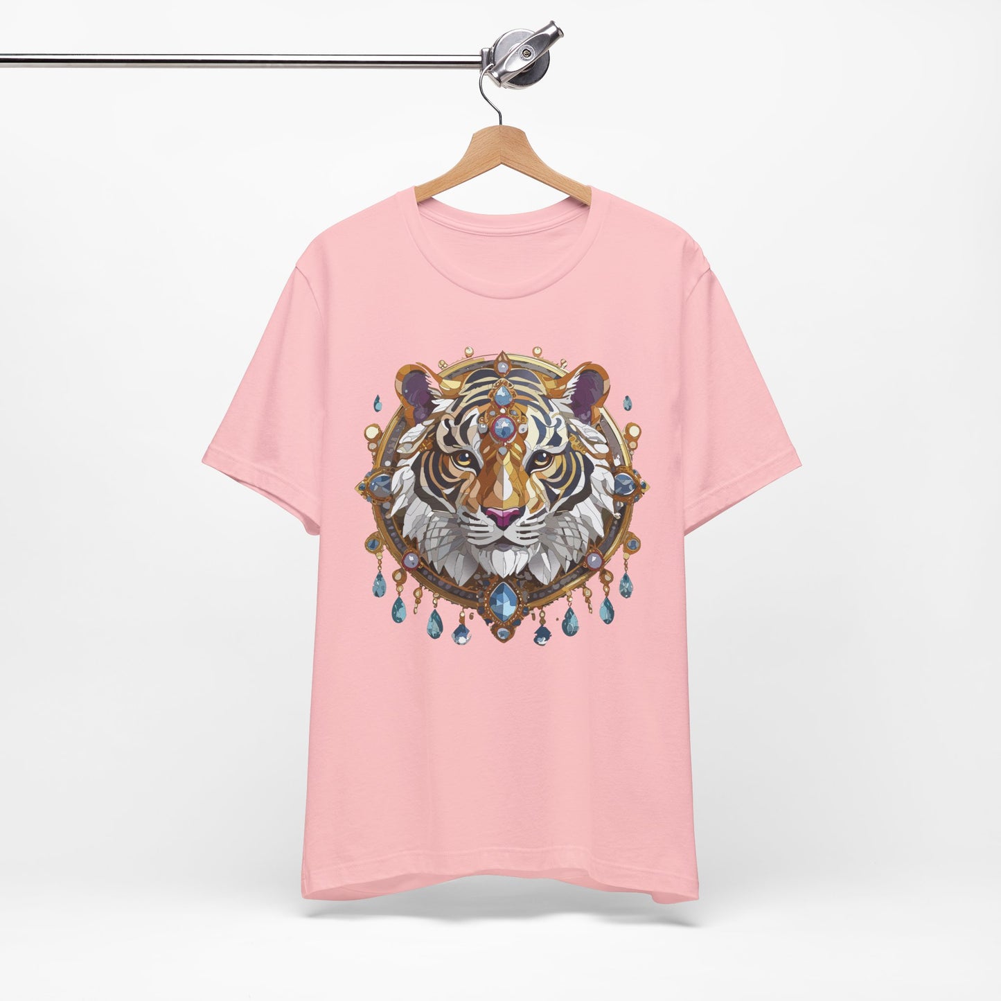 Animal Shirt, Shirt with Animal, Tee Shirt with Gold Animal Medal, Shirt with Antique Animal Medallion