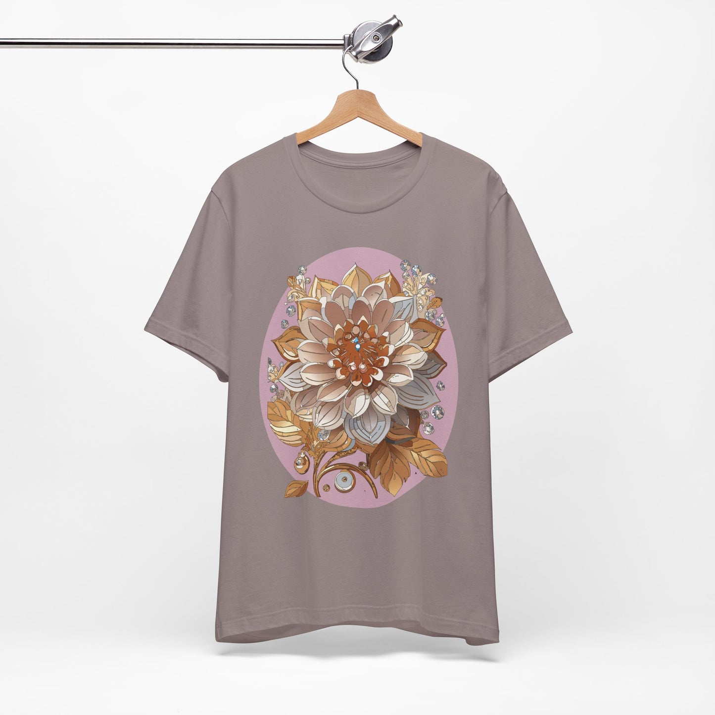 Floral Shirt, Flower Shirt, Tee Shirt with Antique Flower