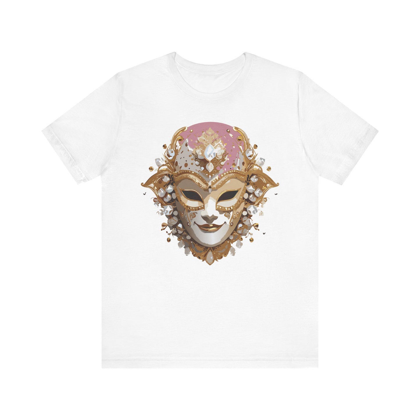 Mask Shirt, Shirt with Mask, Tee Shirt with Gold Face