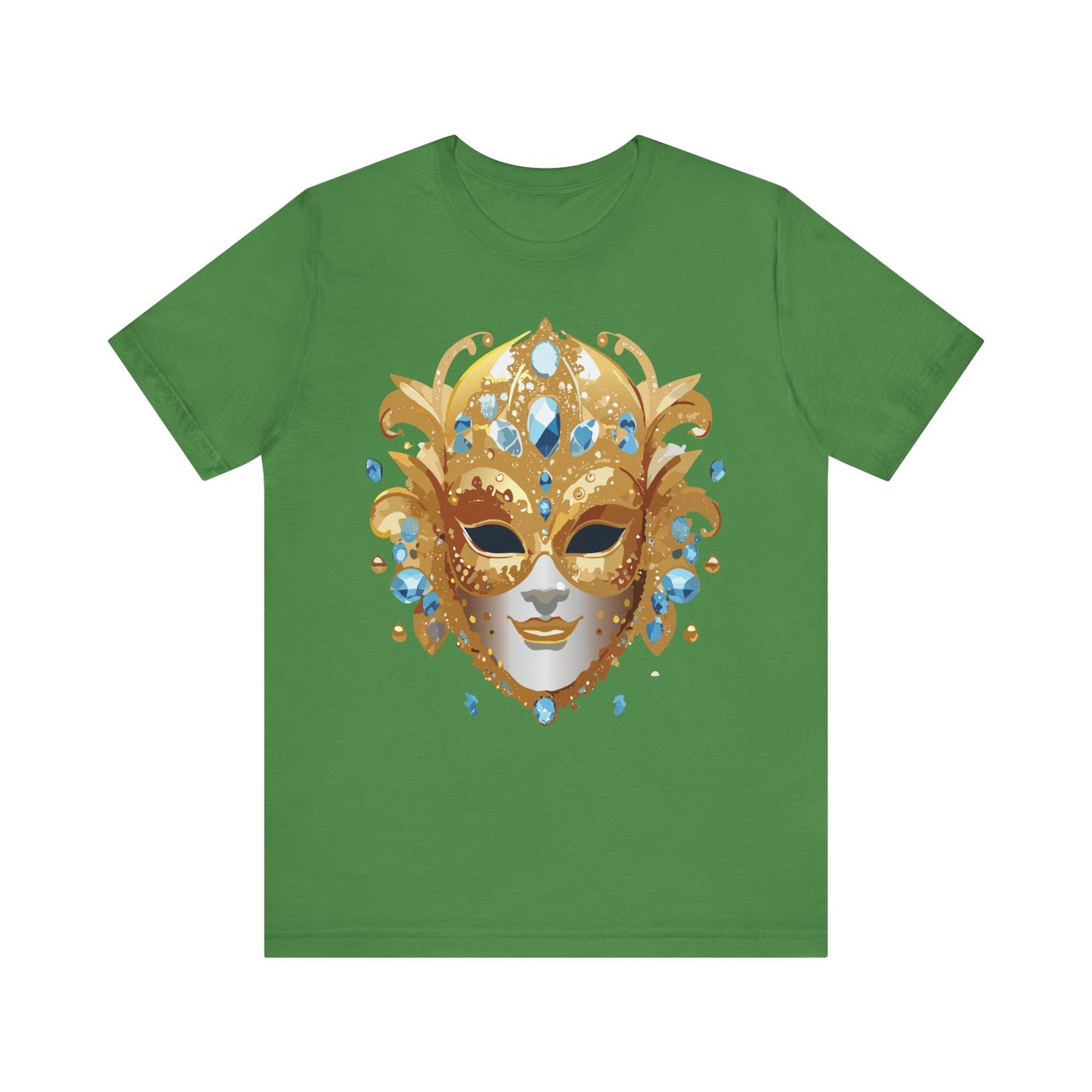 Mask Shirt, Shirt with Mask, Tee Shirt with Gold Face