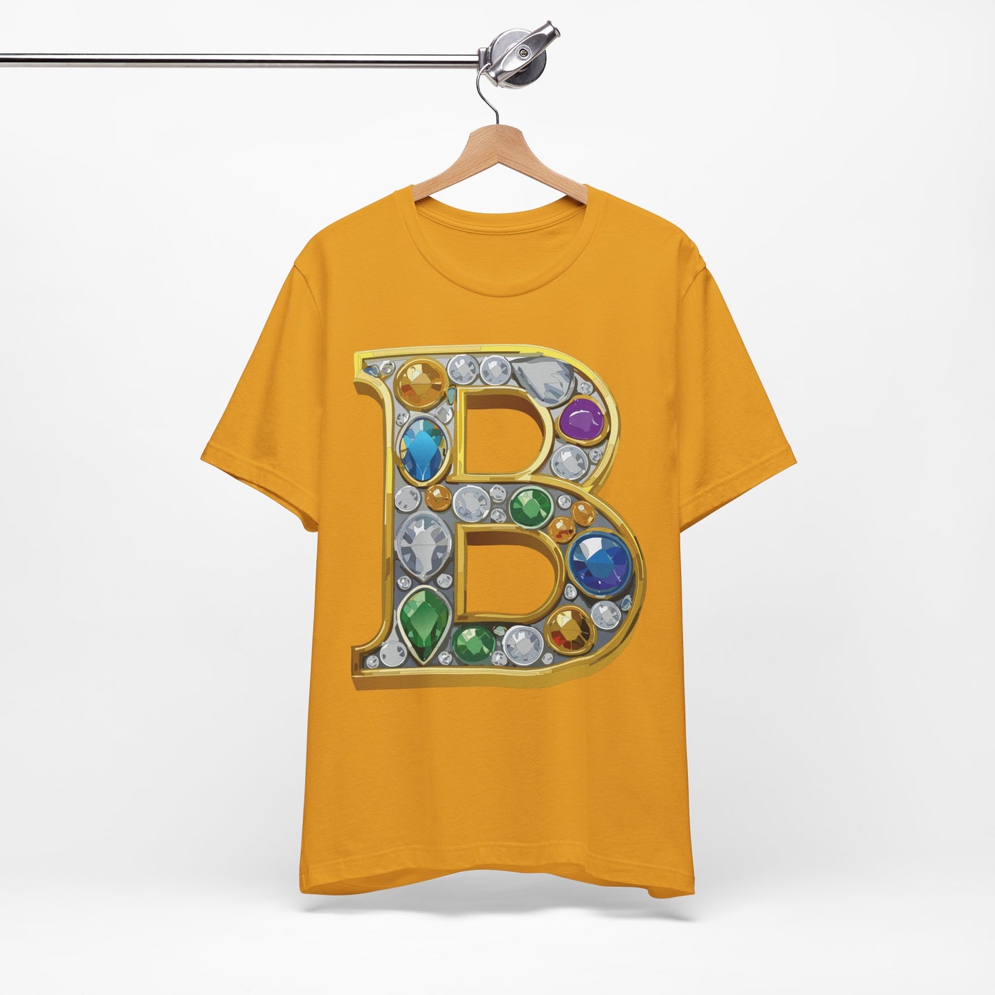 Letter Shirt, Shirt with Letters, Tee Shirt with Gold Letter, Shirt with Antique Letters