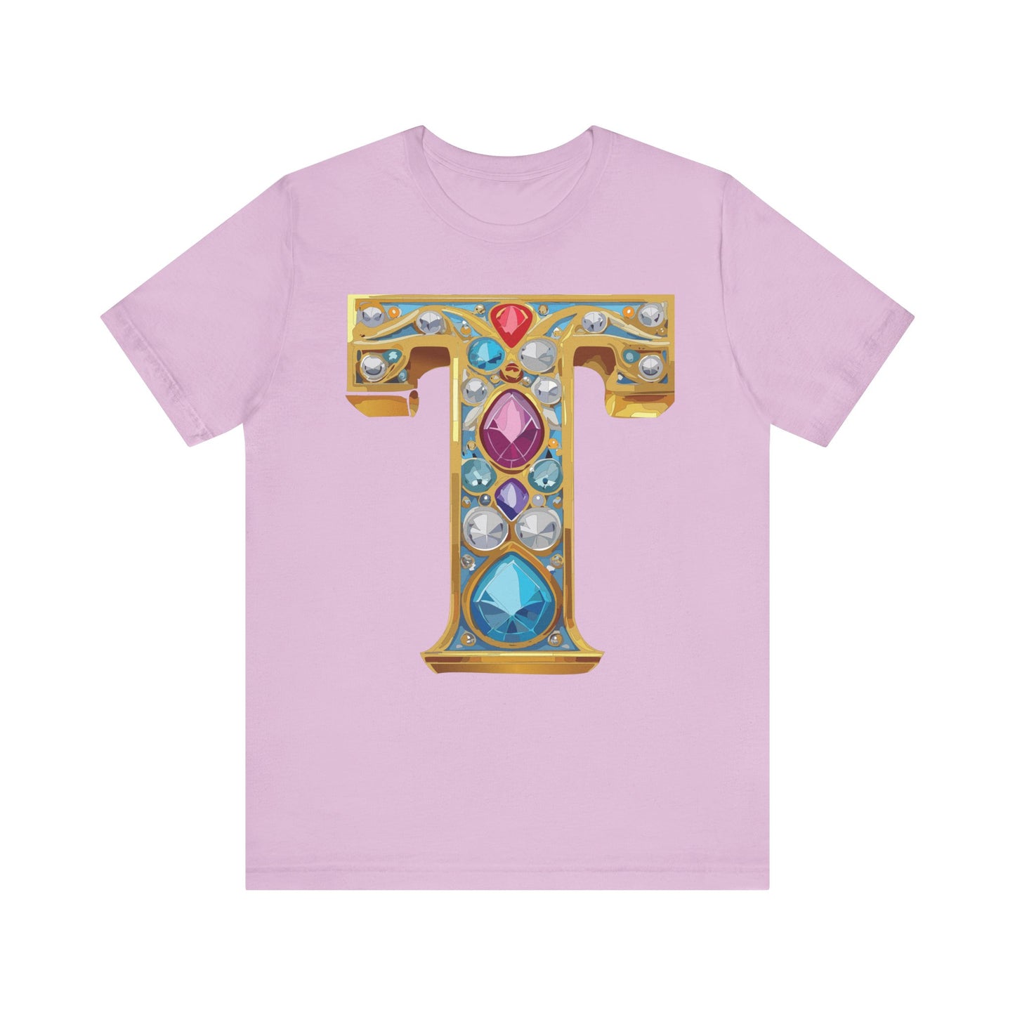 Letter Shirt, Shirt with Letters, Tee Shirt with Gold Letter, Shirt with Antique Letters