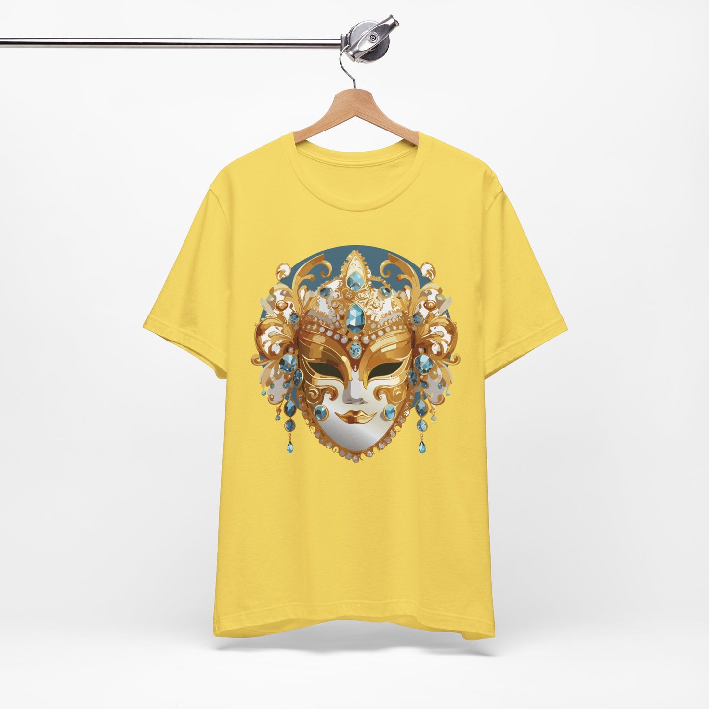 Mask Shirt, Shirt with Mask, Tee Shirt with Gold Face