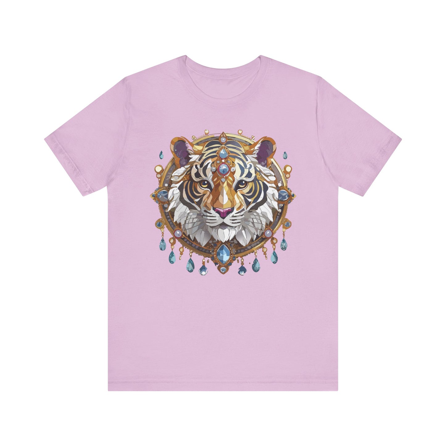 Animal Shirt, Shirt with Animal, Tee Shirt with Gold Animal Medal, Shirt with Antique Animal Medallion