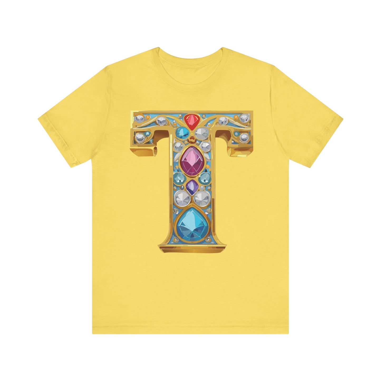 Letter Shirt, Shirt with Letters, Tee Shirt with Gold Letter, Shirt with Antique Letters