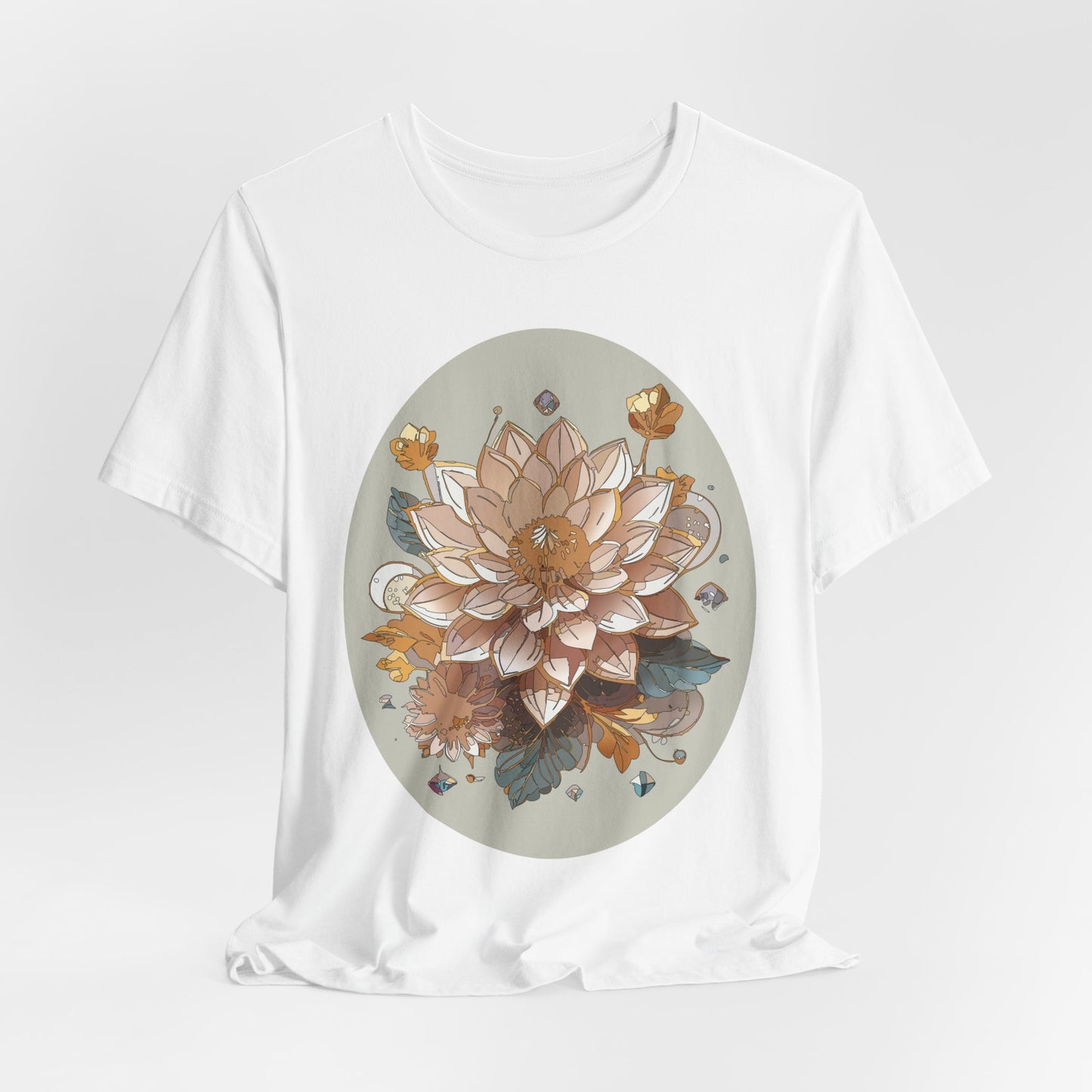 Floral Shirt, Flower Shirt, Tee Shirt with Antique Flower