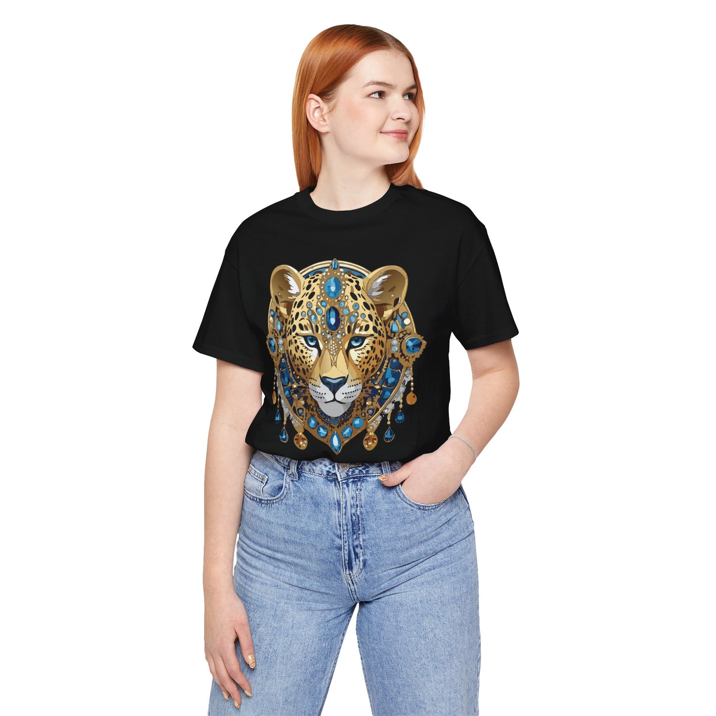 Animal Shirt, Shirt with Animal, Tee Shirt with Gold Animal Medal, Shirt with Antique Animal Medallion