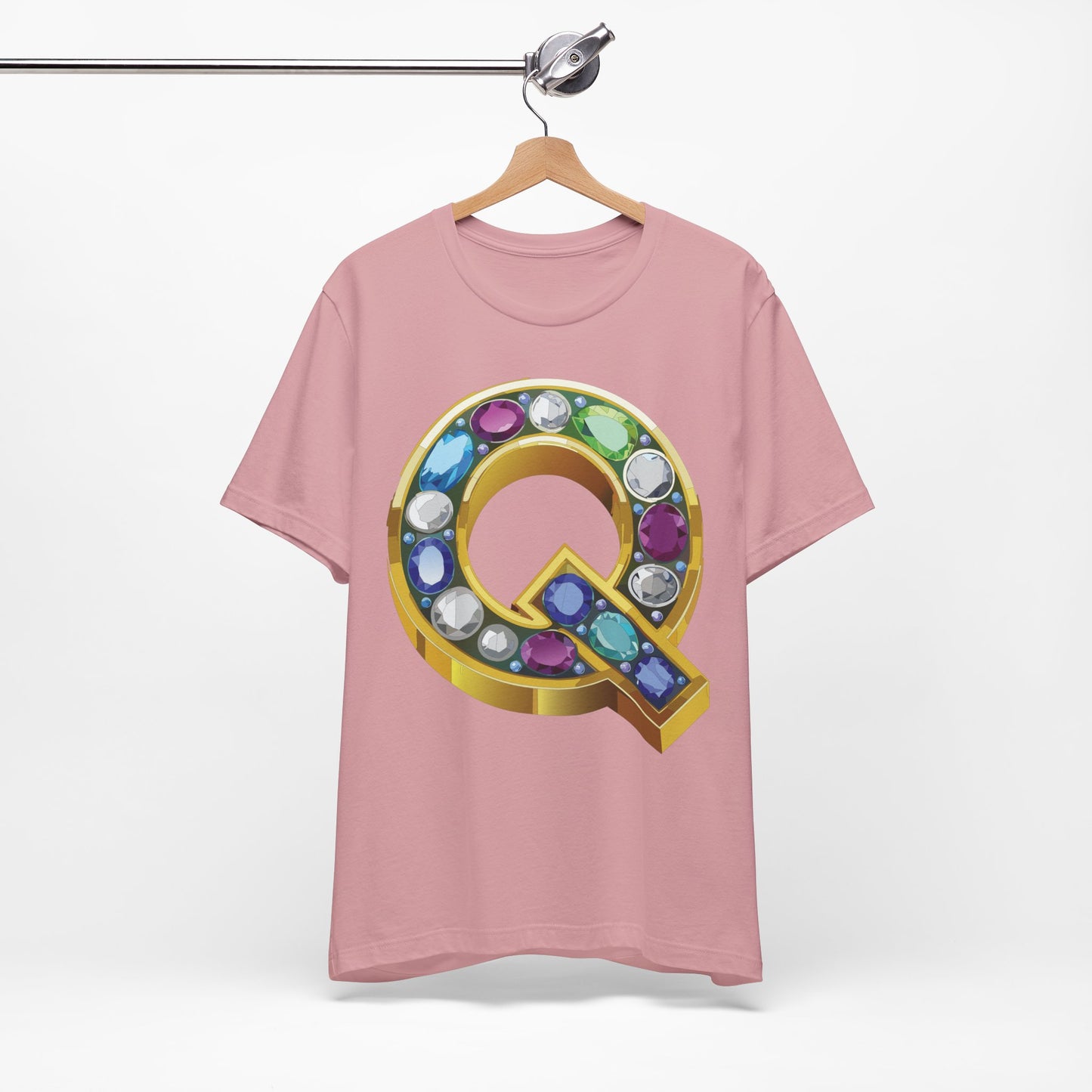 Letter Shirt, Shirt with Letters, Tee Shirt with Gold Letter, Shirt with Antique Letters