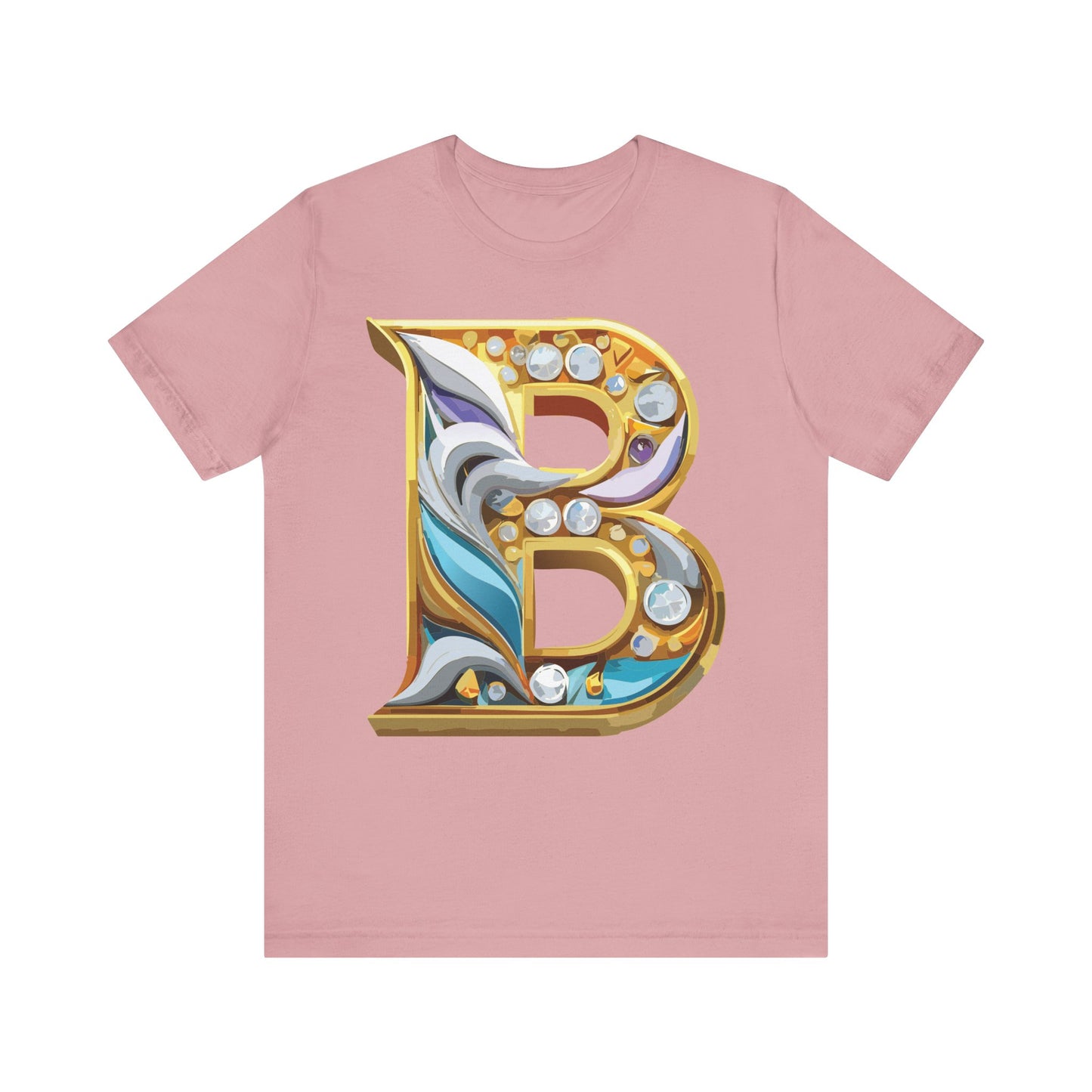 Letter Shirt, Shirt with Letters, Tee Shirt with Gold Letter, Shirt with Antique Letters