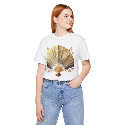 Fan shirt, Shirt with Fan, Tee Shirt with Gold Blower