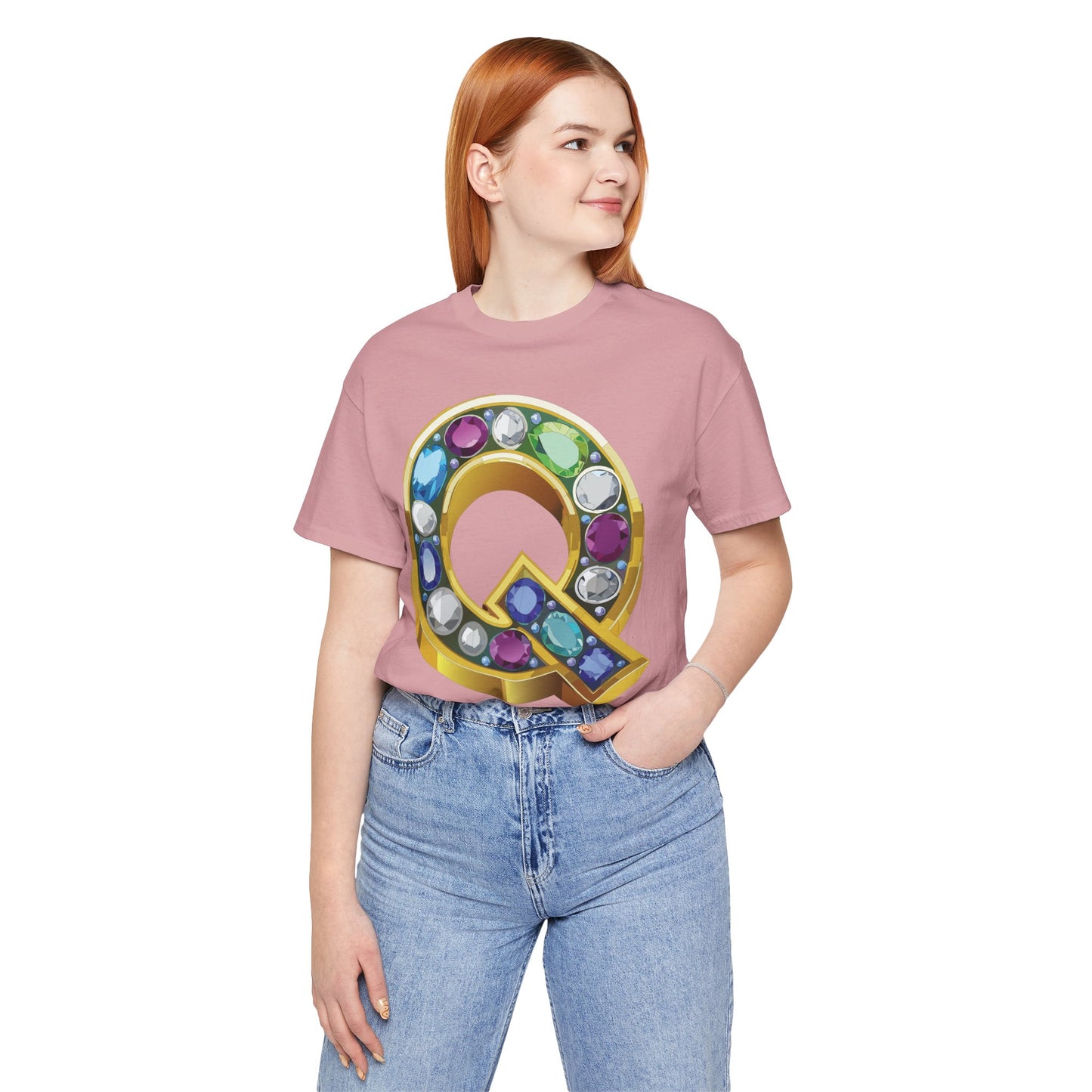 Letter Shirt, Shirt with Letters, Tee Shirt with Gold Letter, Shirt with Antique Letters