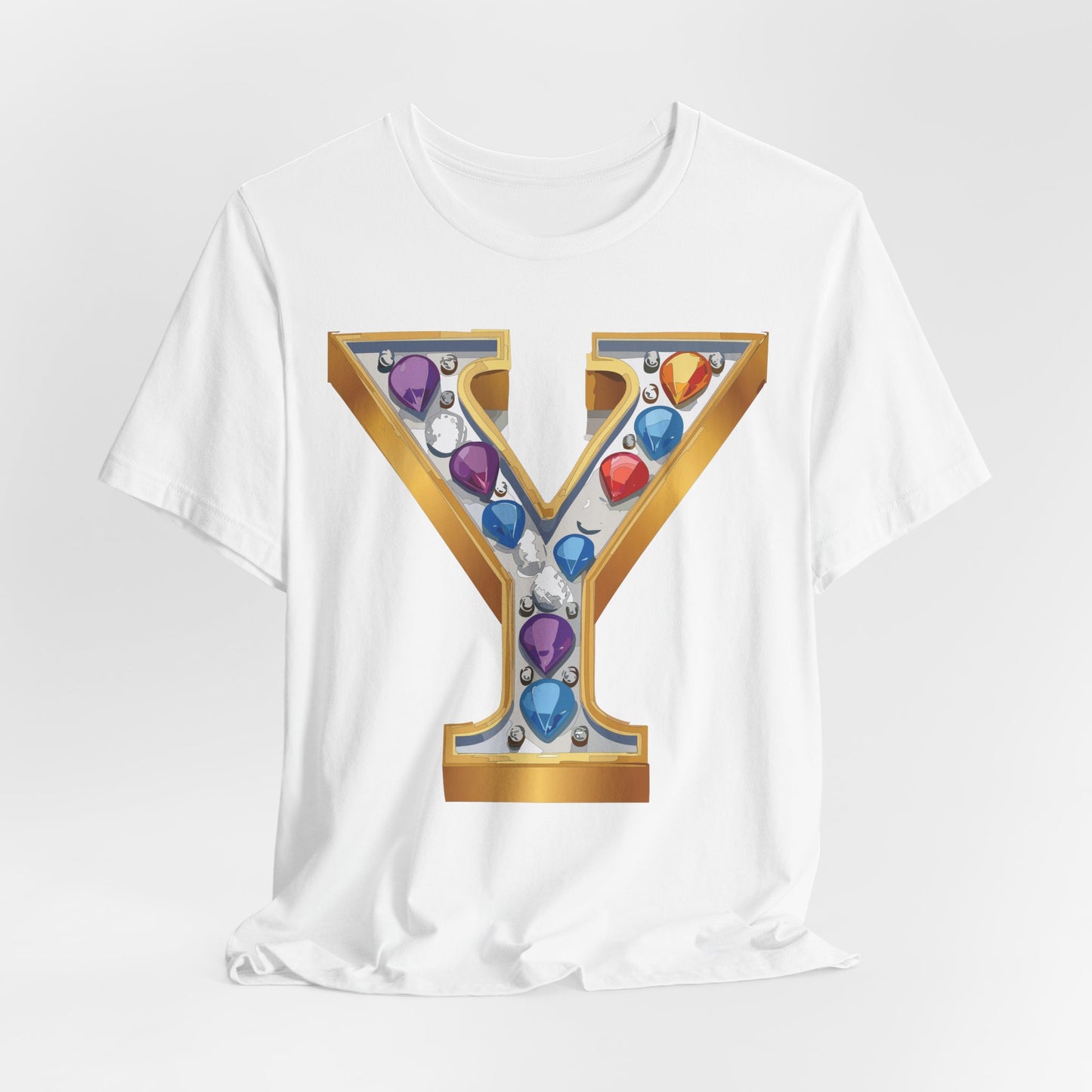 Letter Shirt, Shirt with Letters, Tee Shirt with Gold Letter, Shirt with Antique Letters