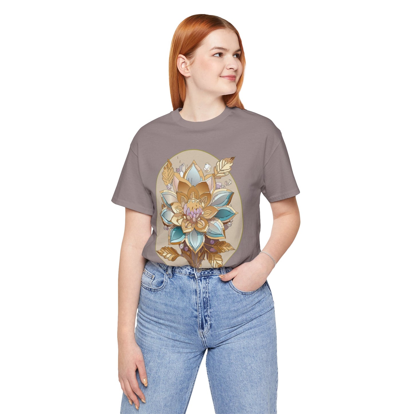 Floral Shirt, Flower Shirt, Tee Shirt with Antique Flower