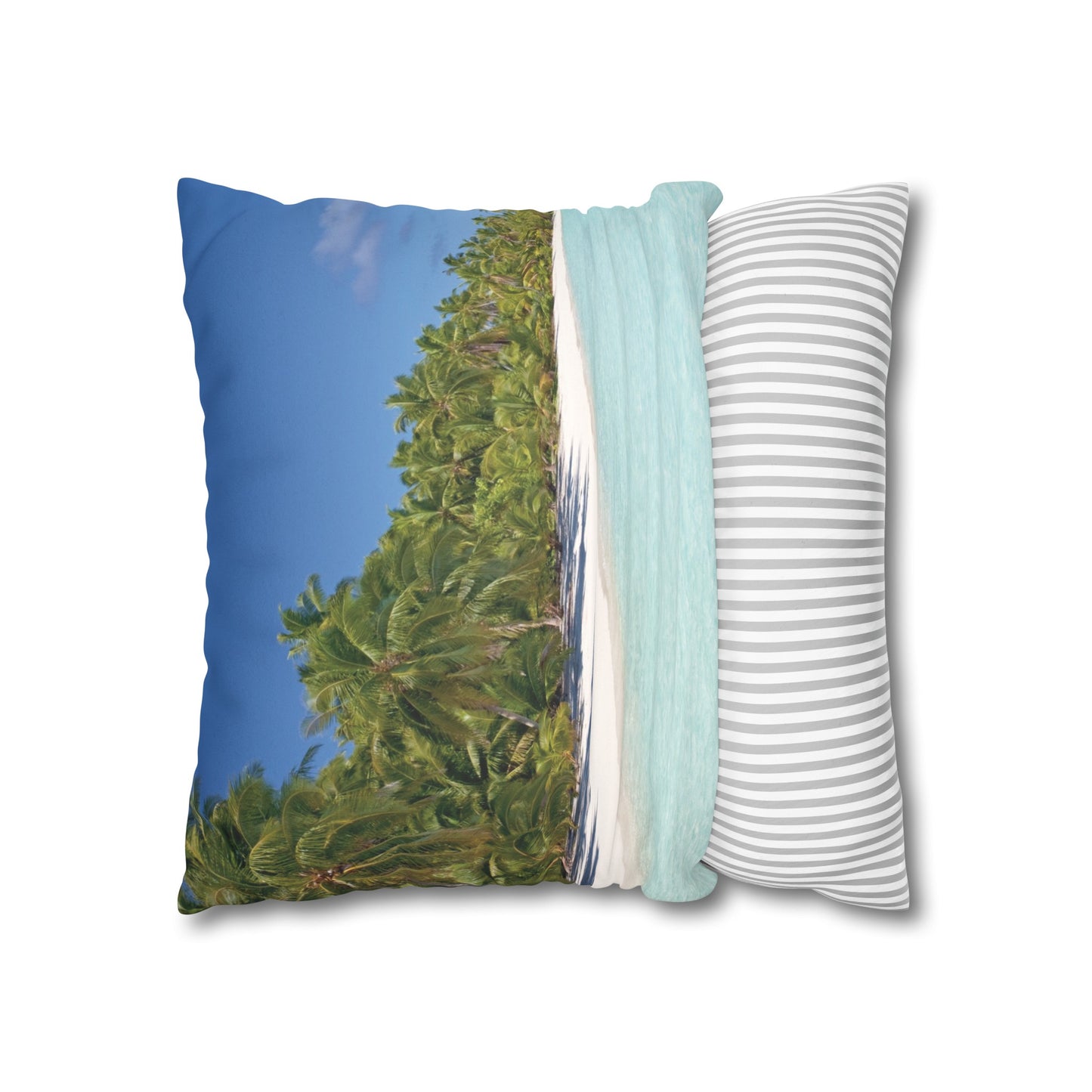 Beach Faux Suede Square Pillowcase