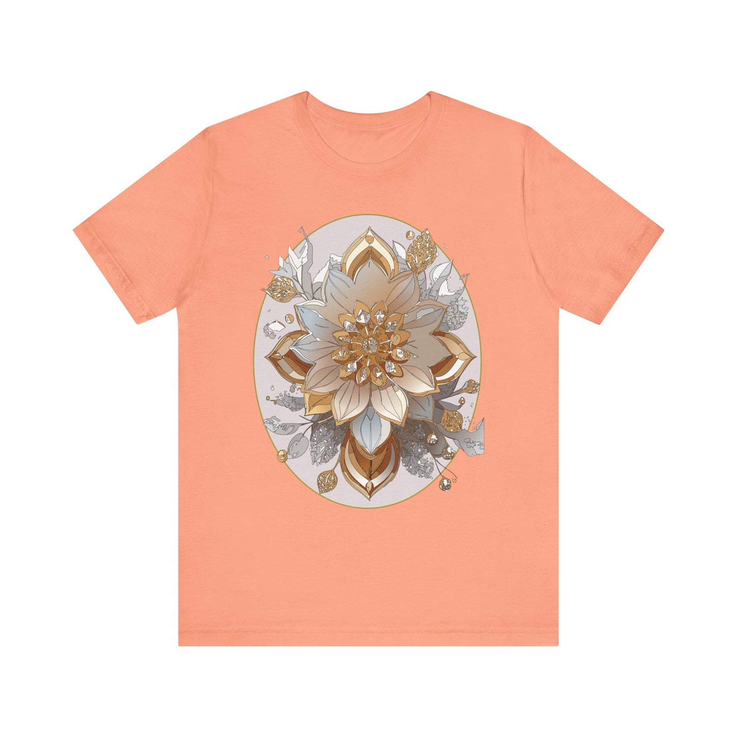 Floral Shirt, Flower Shirt, Tee Shirt with Antique Flower