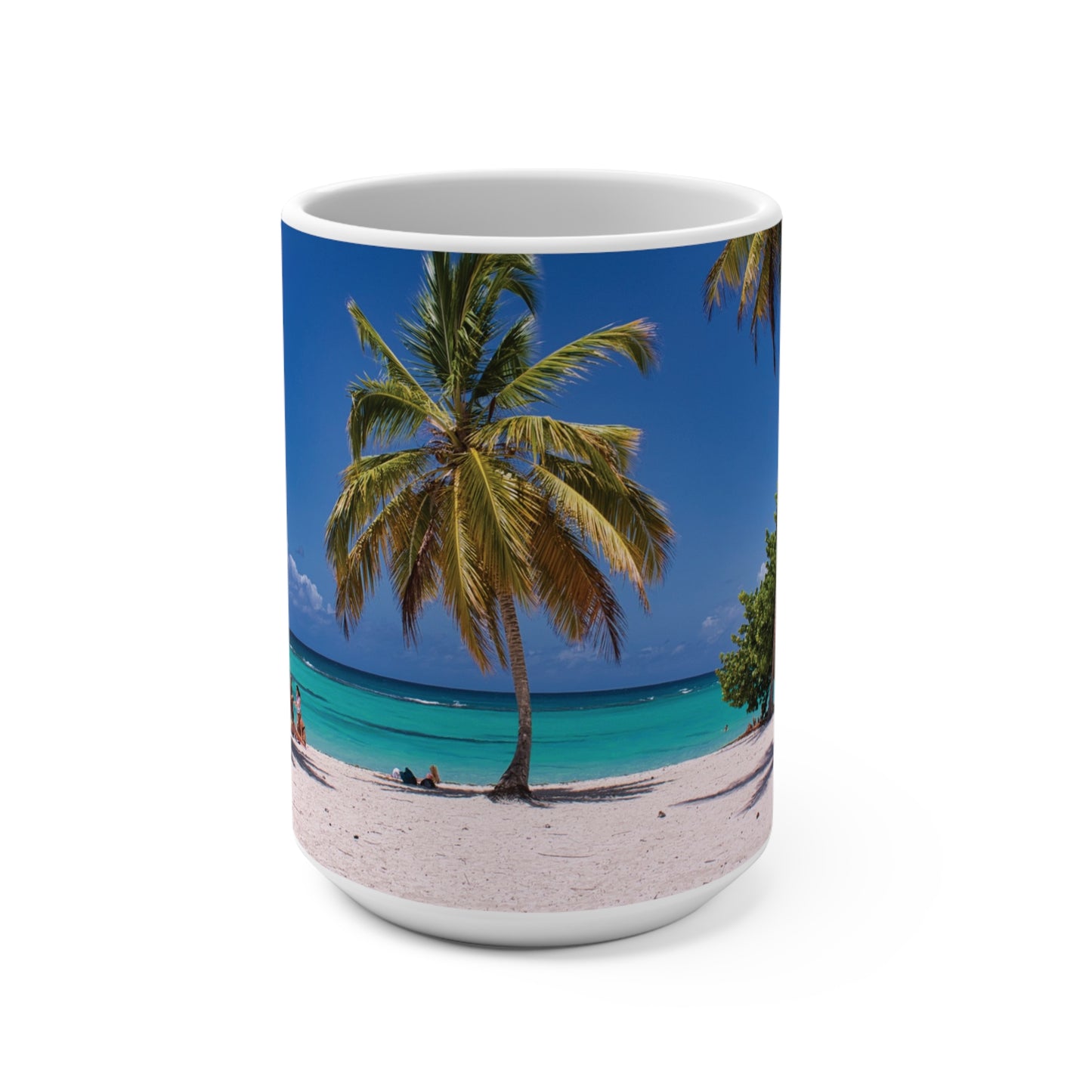 Coffee & Tea Mug with Beach Prints, 15oz