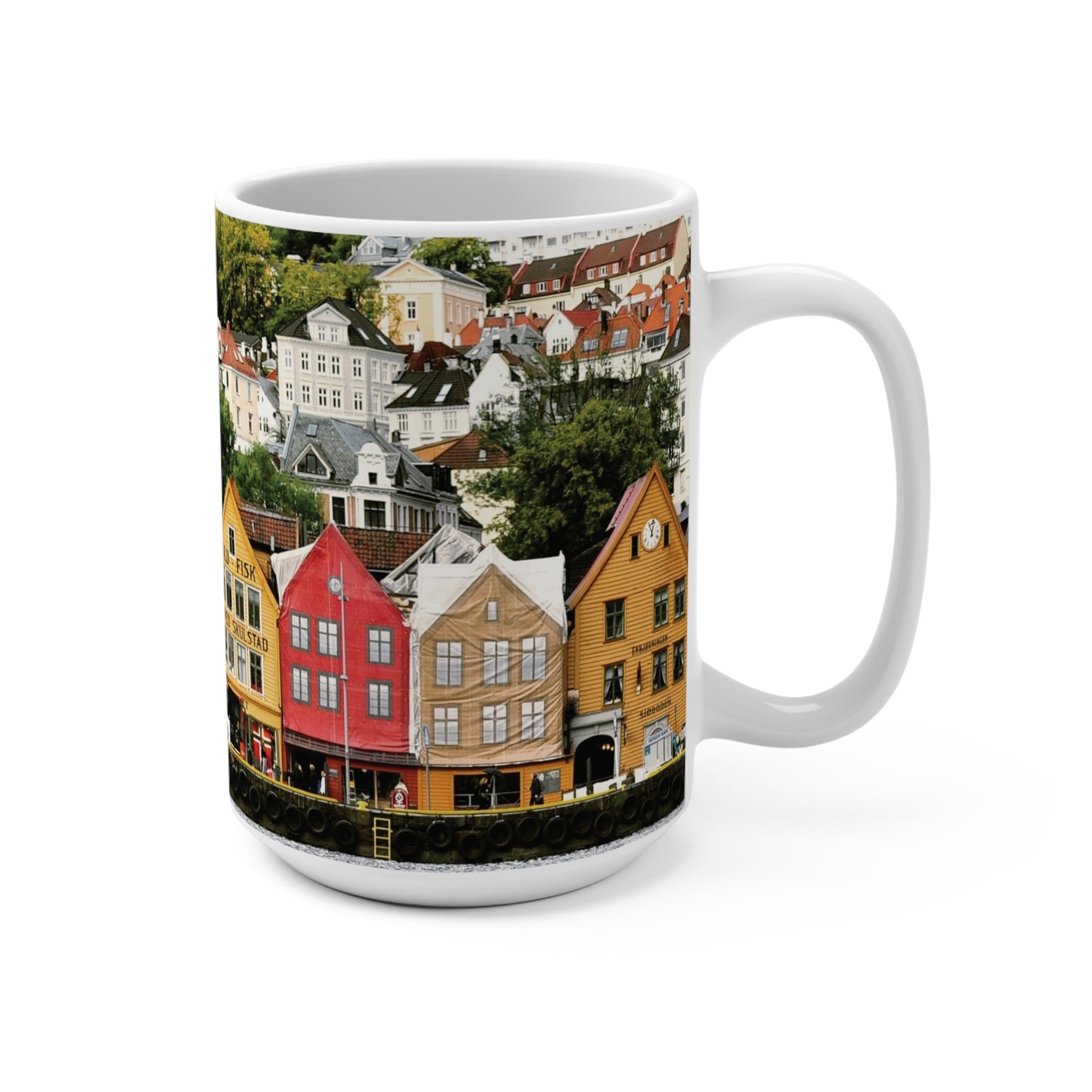 Coffee & Tea Mug with City prints, 15oz