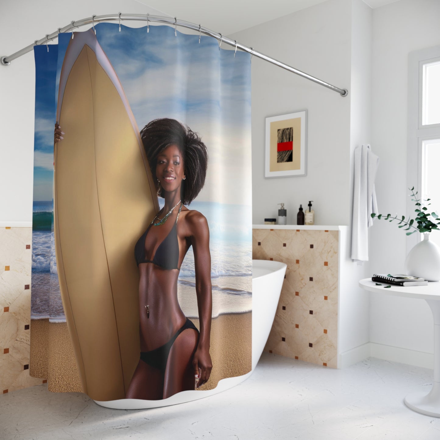 Woman Shower Curtain