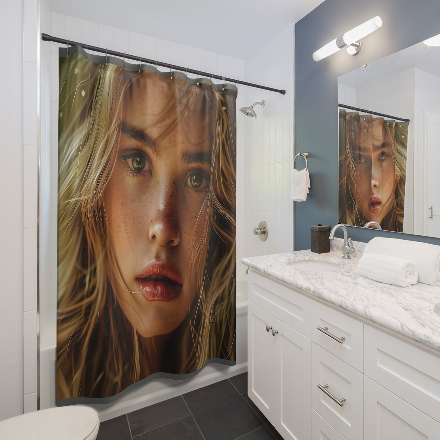 Woman Shower Curtain