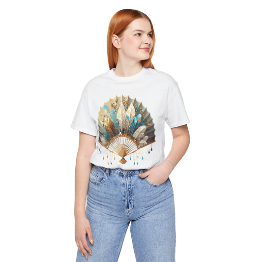 Fan shirt, Shirt with Fan, Tee Shirt with Gold Blower