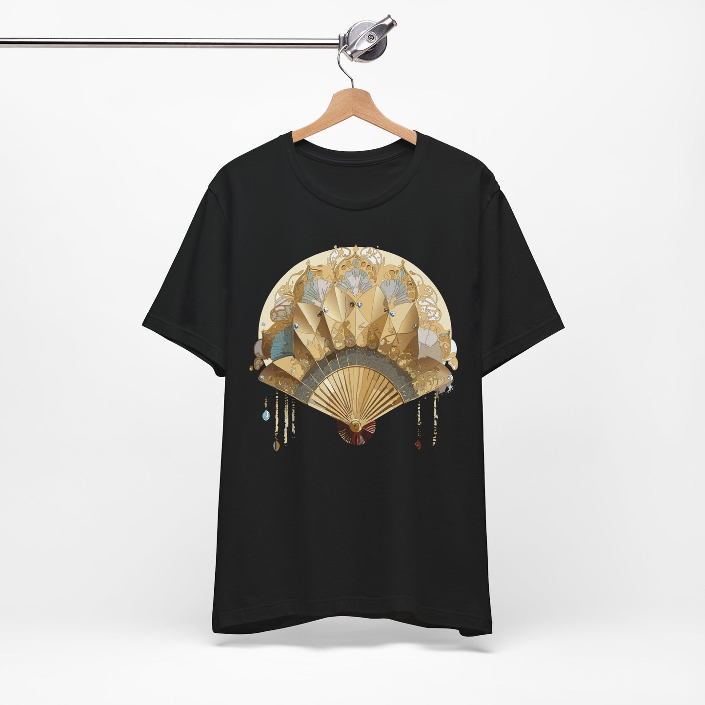 Fan shirt, Shirt with Fan, Tee Shirt with Gold Blower