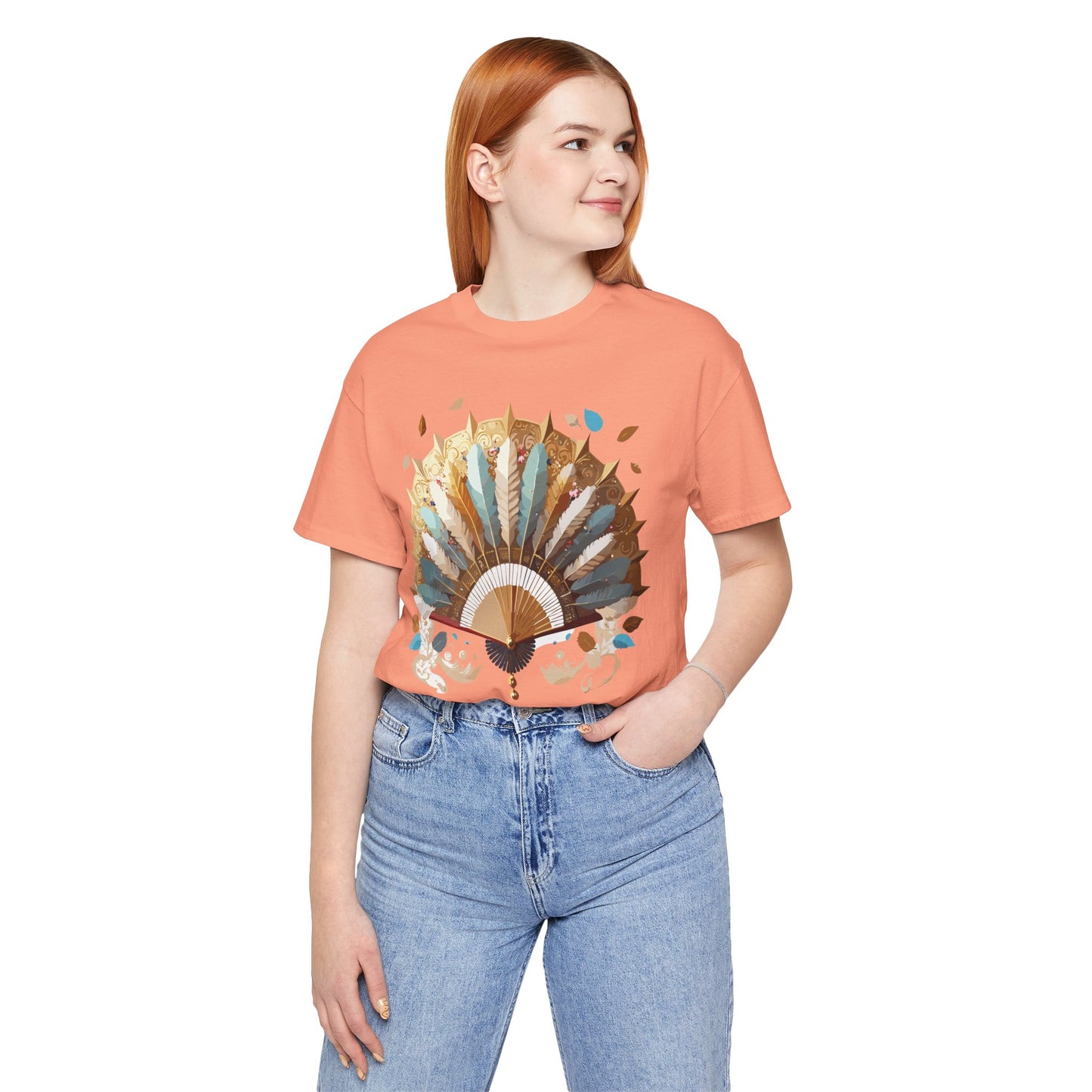 Fan shirt, Shirt with Fan, Tee Shirt with Gold Blower