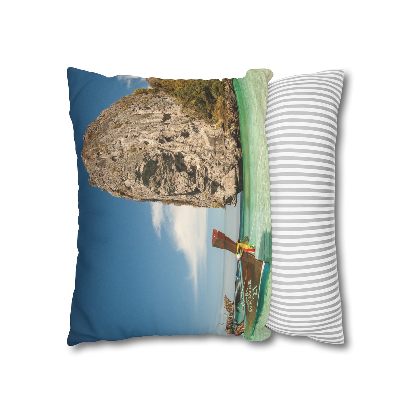 Beach Faux Suede Square Pillowcase