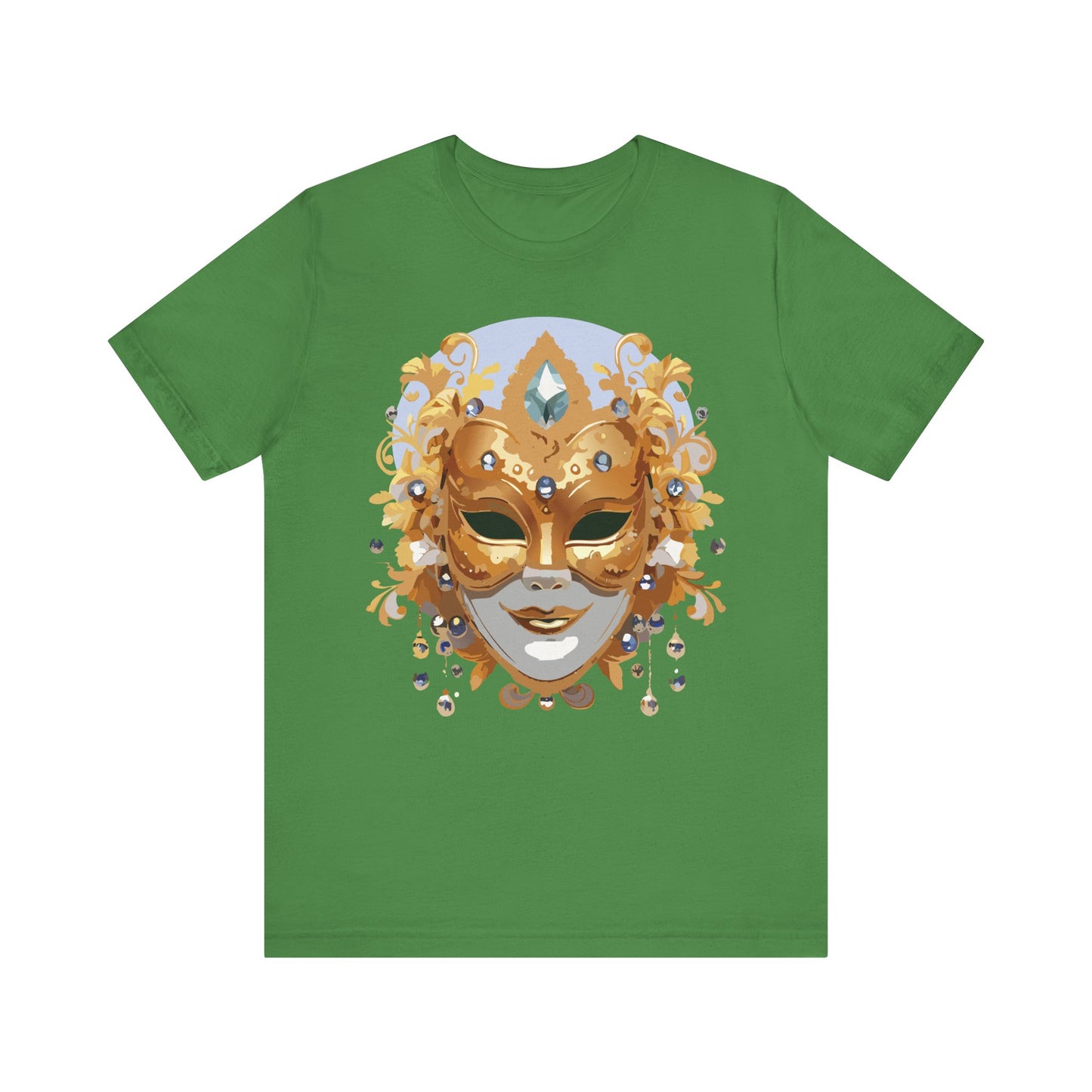 Mask Shirt, Shirt with Mask, Tee Shirt with Gold Face