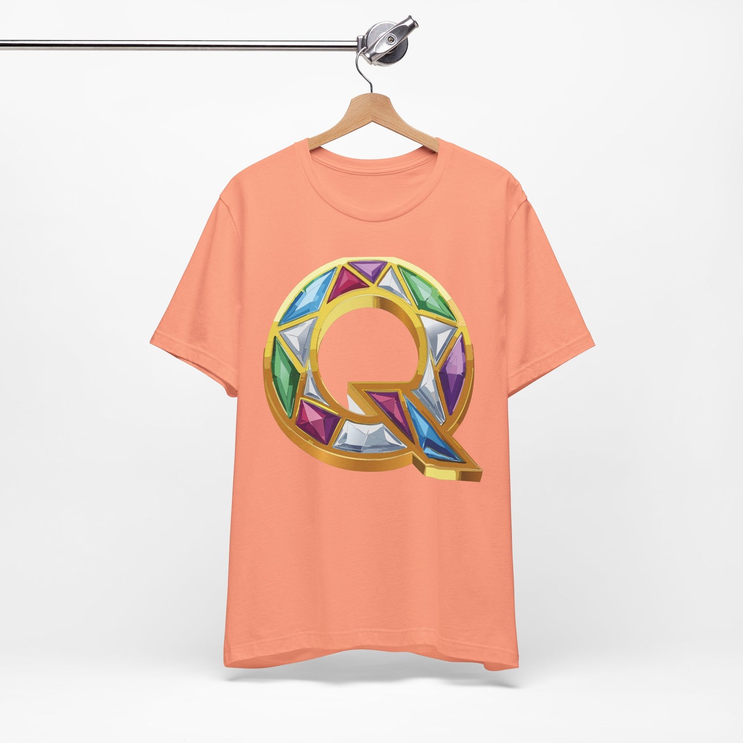 Letter Shirt, Shirt with Letters, Tee Shirt with Gold Letter, Shirt with Antique Letters