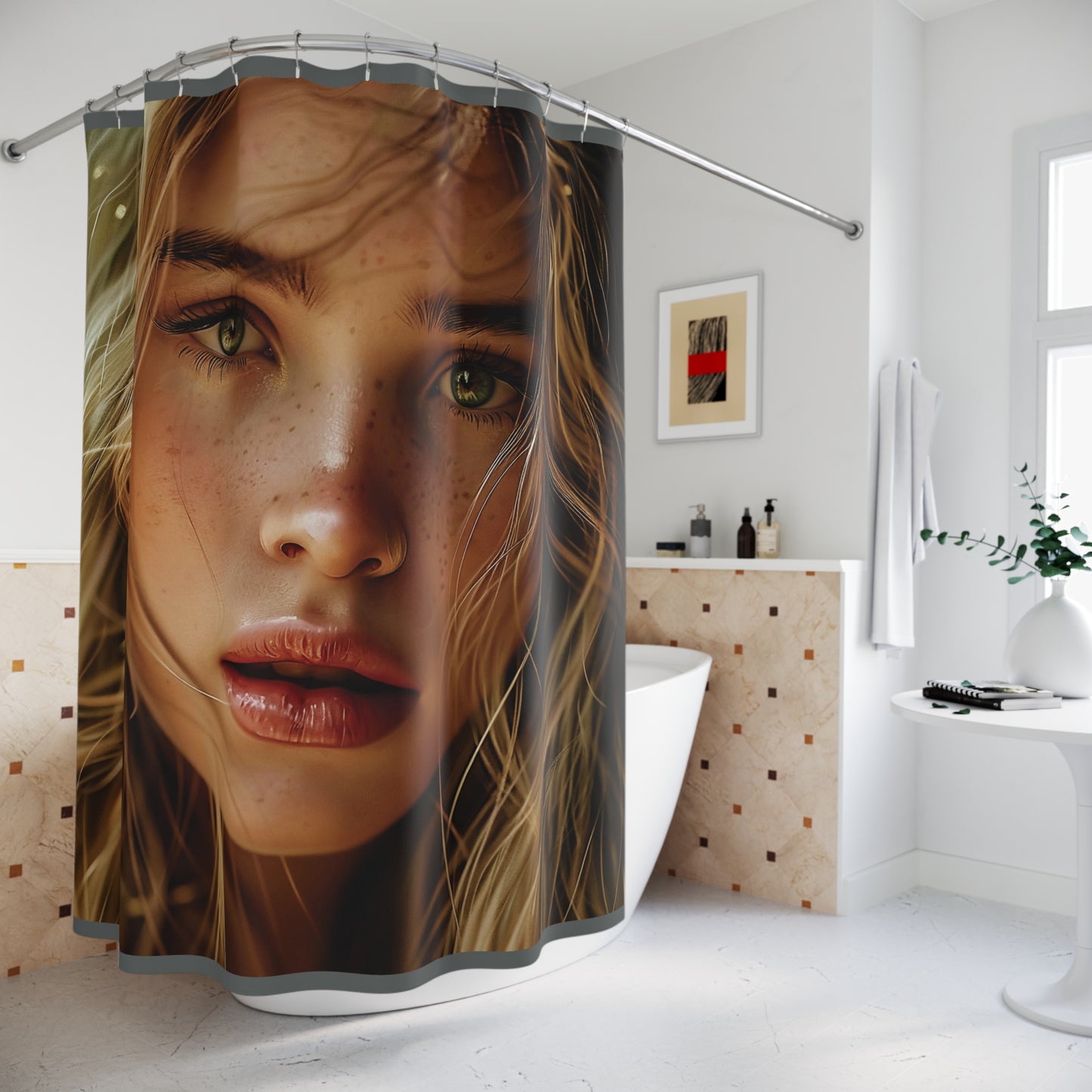 Woman Shower Curtain
