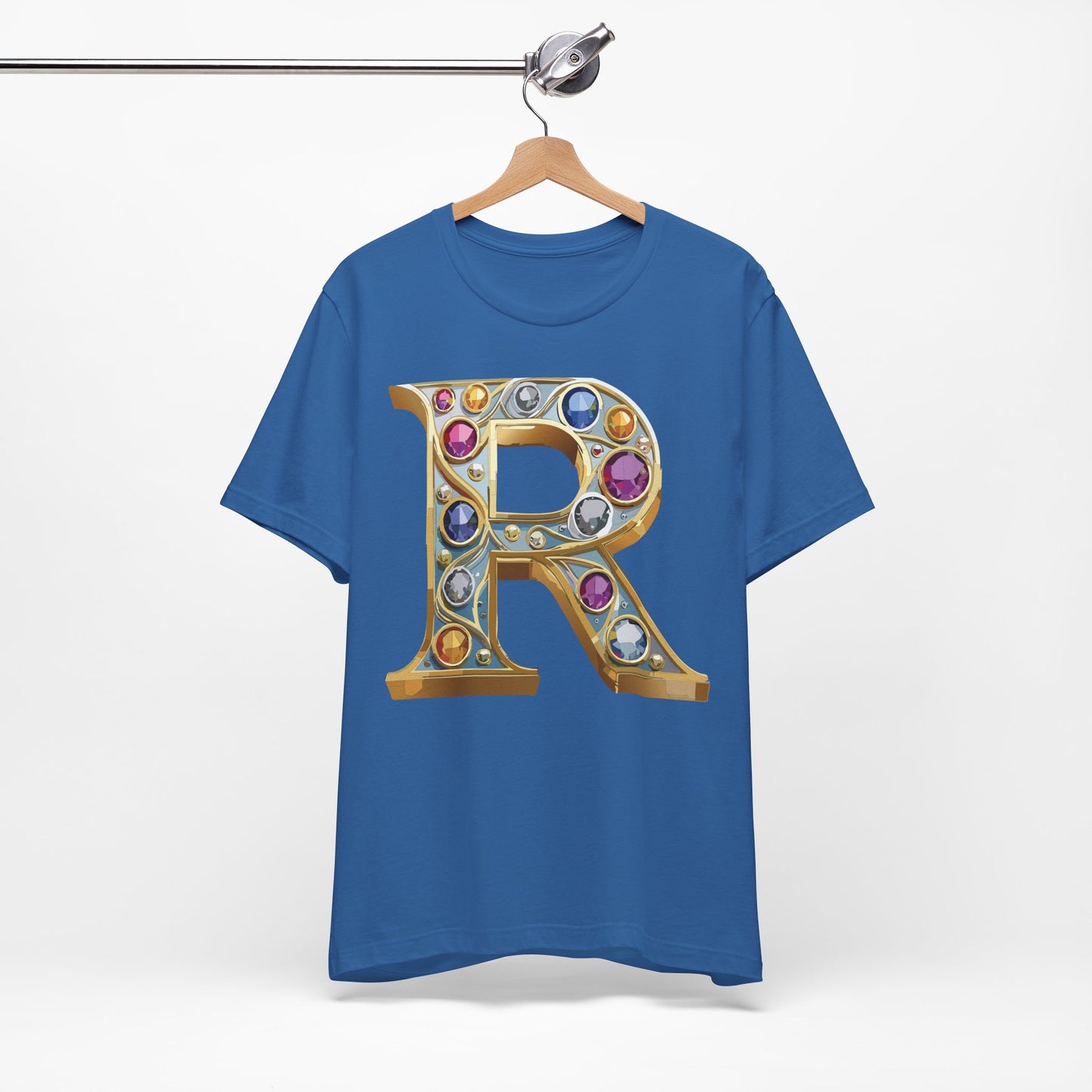 Letter Shirt, Shirt with Letters, Tee Shirt with Gold Letter, Shirt with Antique Letters