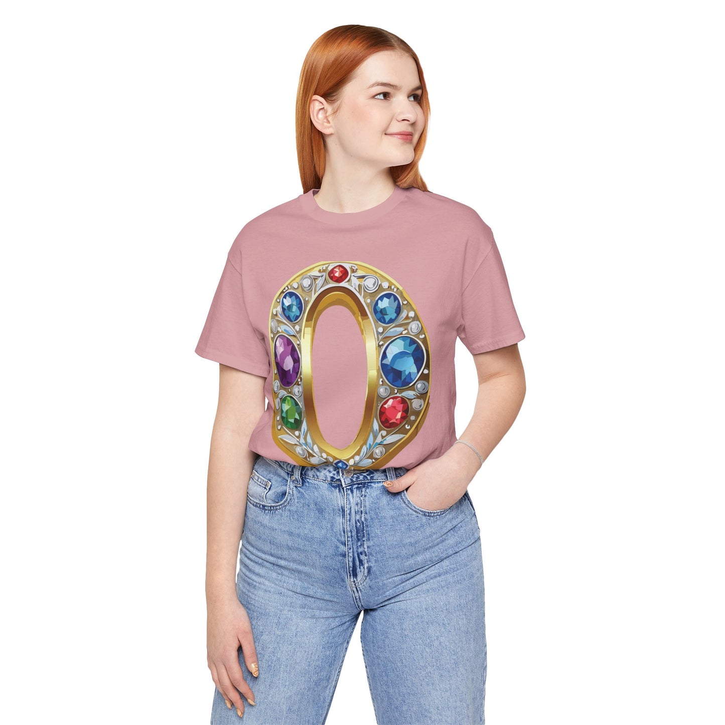 Letter Shirt, Shirt with Letters, Tee Shirt with Gold Letter, Shirt with Antique Letters