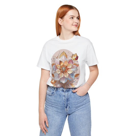 Floral Shirt, Flower Shirt, Tee Shirt with Antique Flower