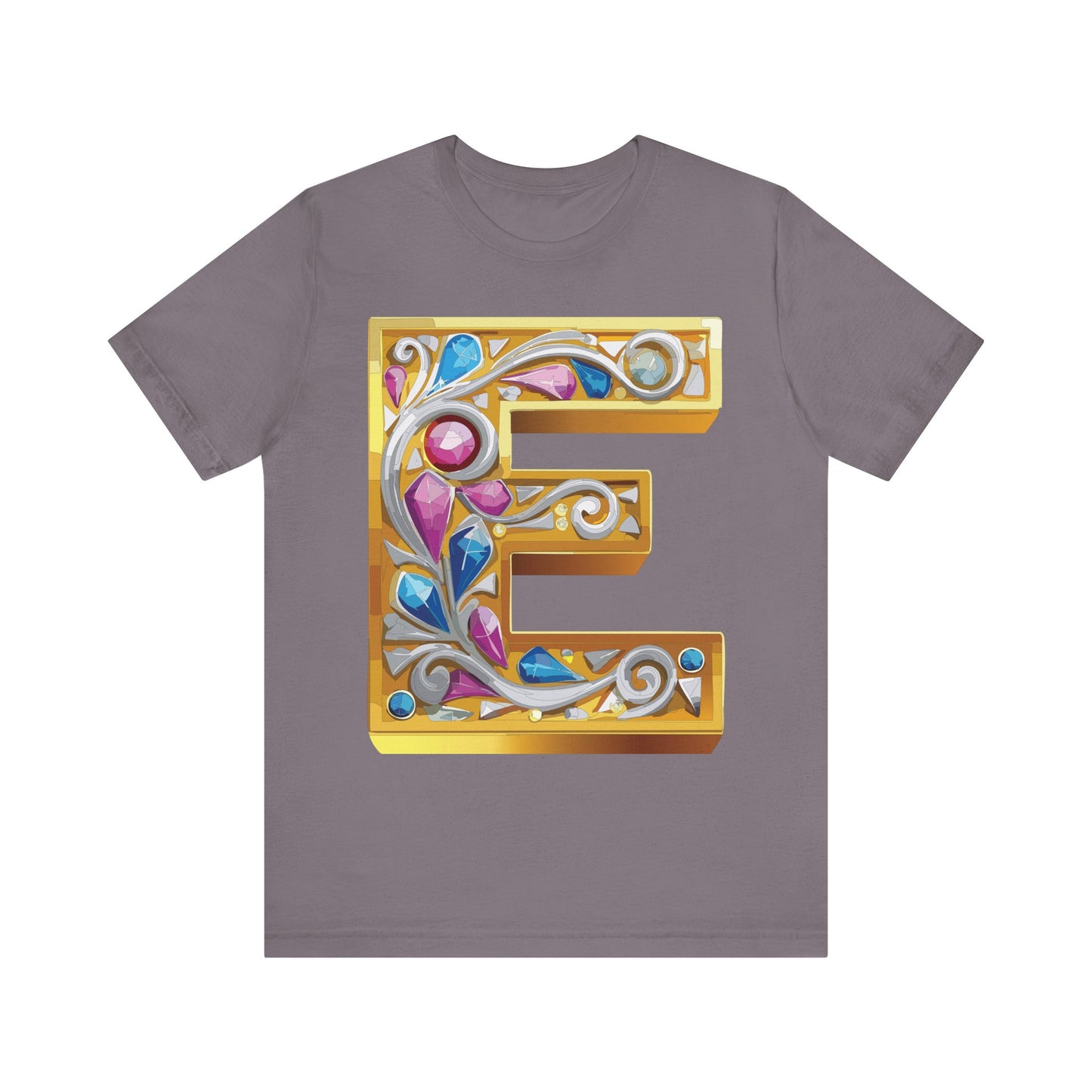 Letter Shirt, Shirt with Letters, Tee Shirt with Gold Letter, Shirt with Antique Letters