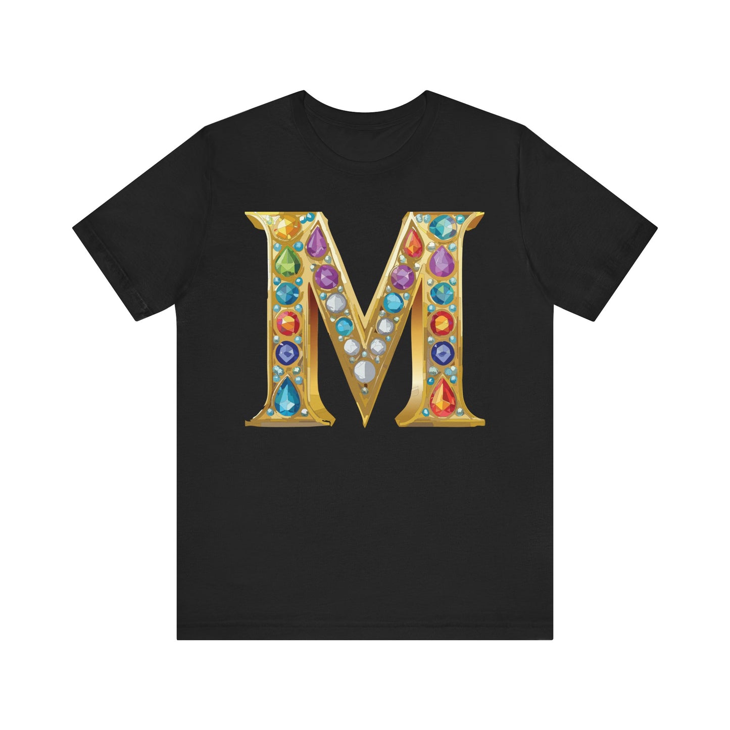 Letter Shirt, Shirt with Letters, Tee Shirt with Gold Letter, Shirt with Antique Letters