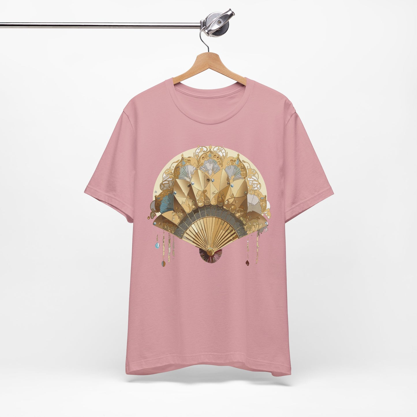 Fan shirt, Shirt with Fan, Tee Shirt with Gold Blower