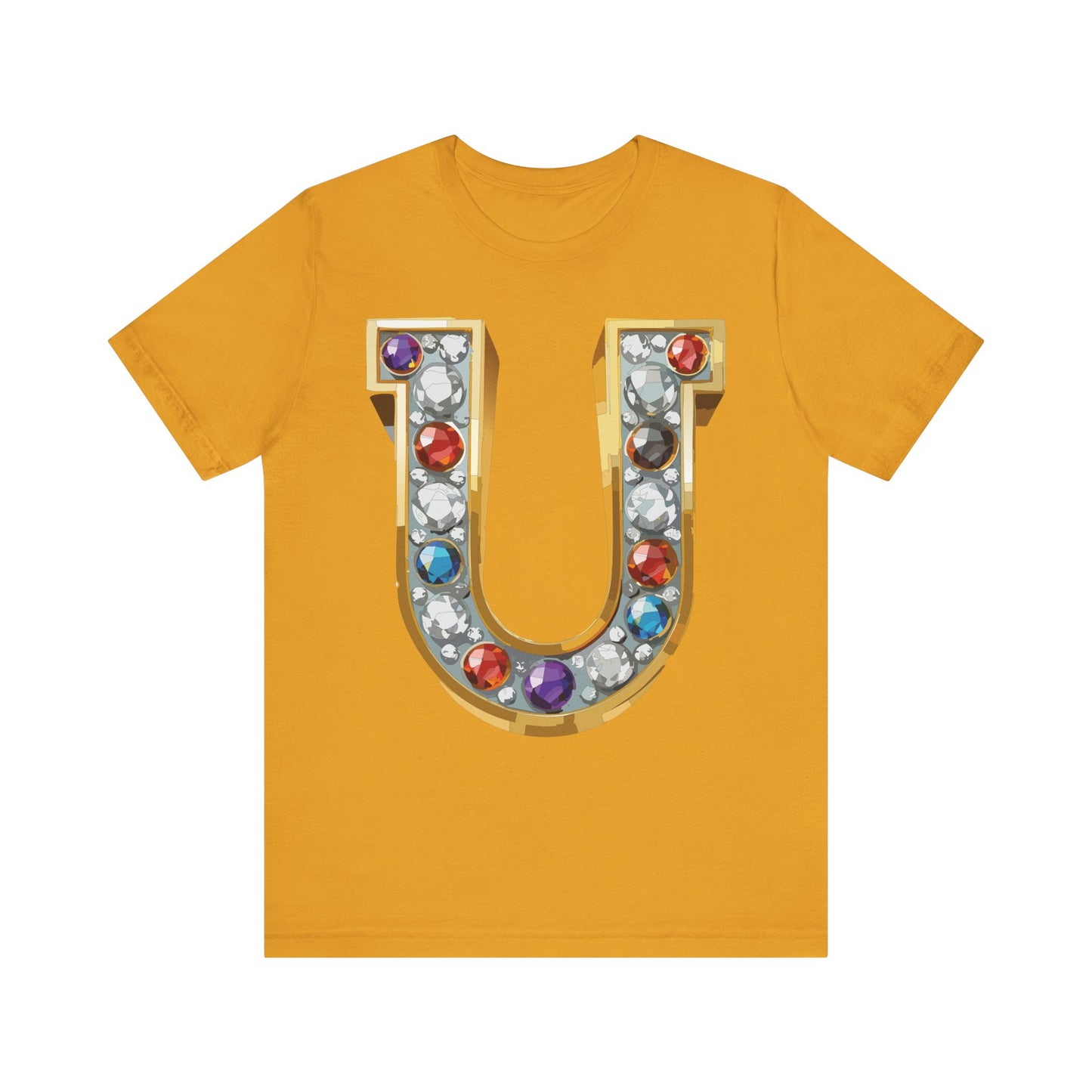 Letter Shirt, Shirt with Letters, Tee Shirt with Gold Letter, Shirt with Antique Letters