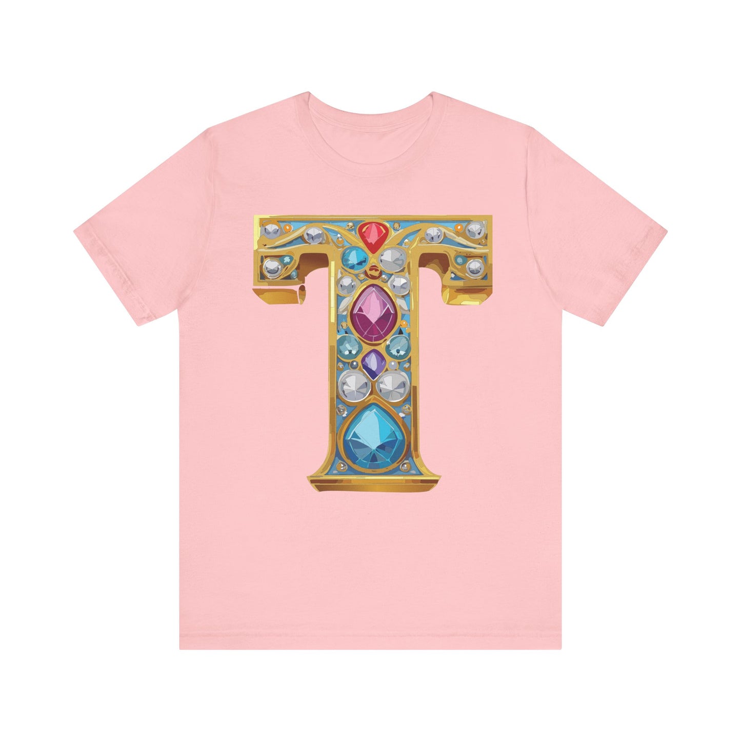 Letter Shirt, Shirt with Letters, Tee Shirt with Gold Letter, Shirt with Antique Letters