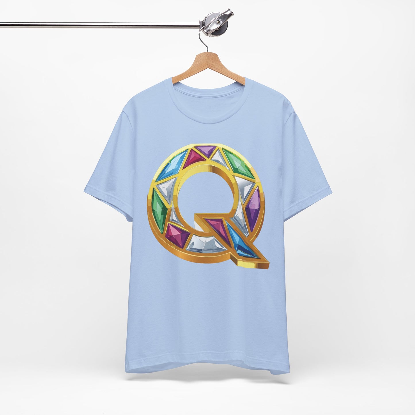 Letter Shirt, Shirt with Letters, Tee Shirt with Gold Letter, Shirt with Antique Letters