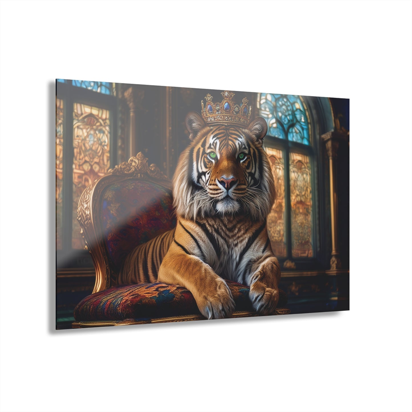 Crown Tiger Wall Decor, Wall Art Decor with Animals 1