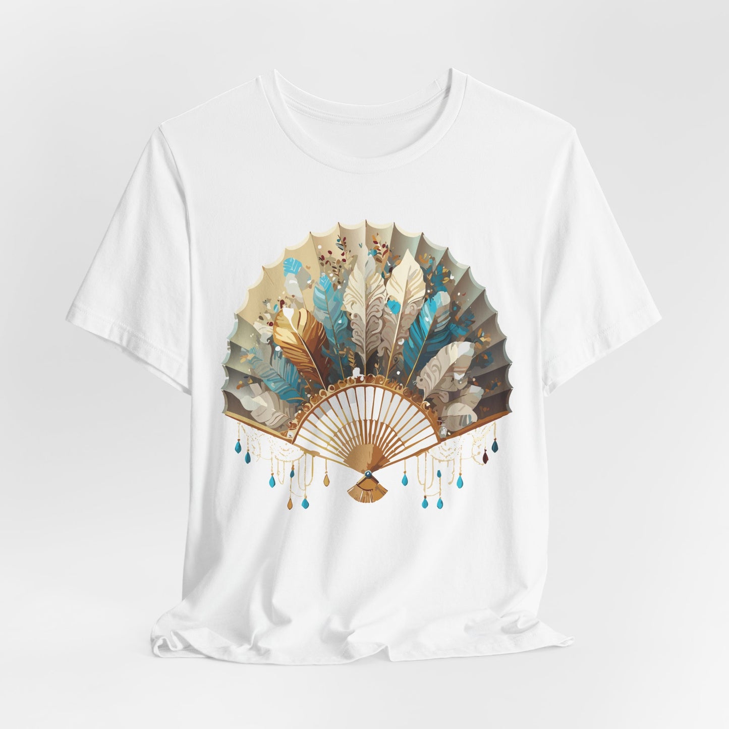 Fan shirt, Shirt with Fan, Tee Shirt with Gold Blower