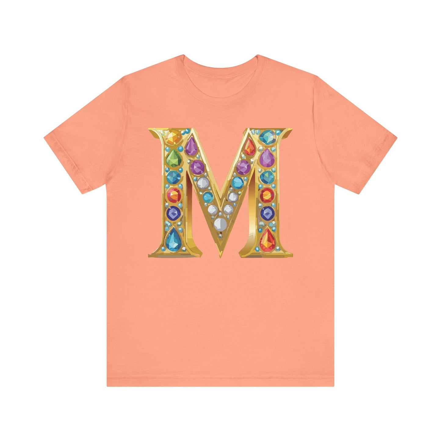 Letter Shirt, Shirt with Letters, Tee Shirt with Gold Letter, Shirt with Antique Letters