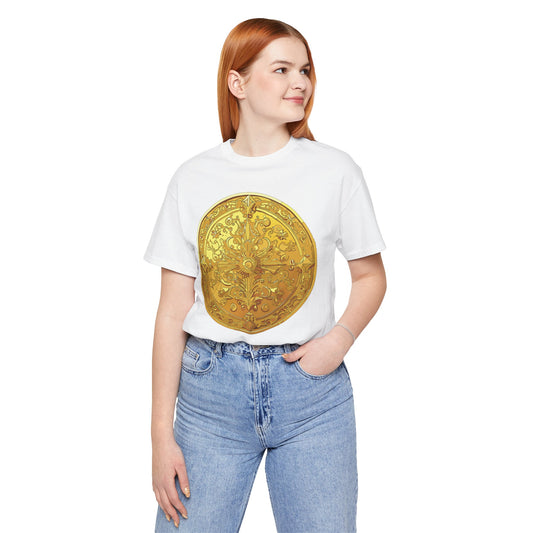 Coin Shirt, Shirt with Coin, Tee Shirt with Gold Coin, Shirt with Antique Coin