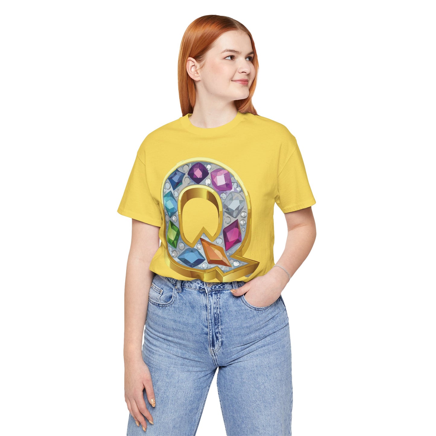 Letter Shirt, Shirt with Letters, Tee Shirt with Gold Letter, Shirt with Antique Letters