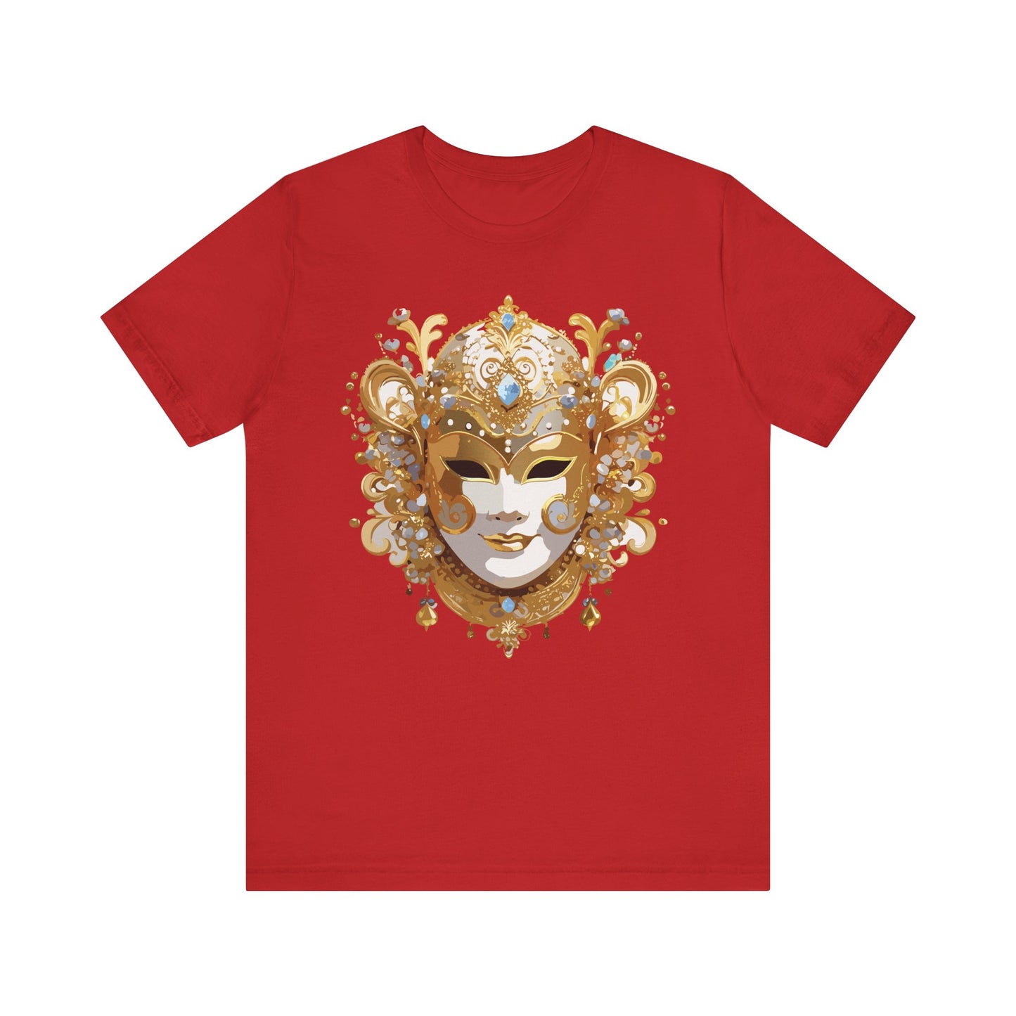 Mask Shirt, Shirt with Mask, Tee Shirt with Gold Face