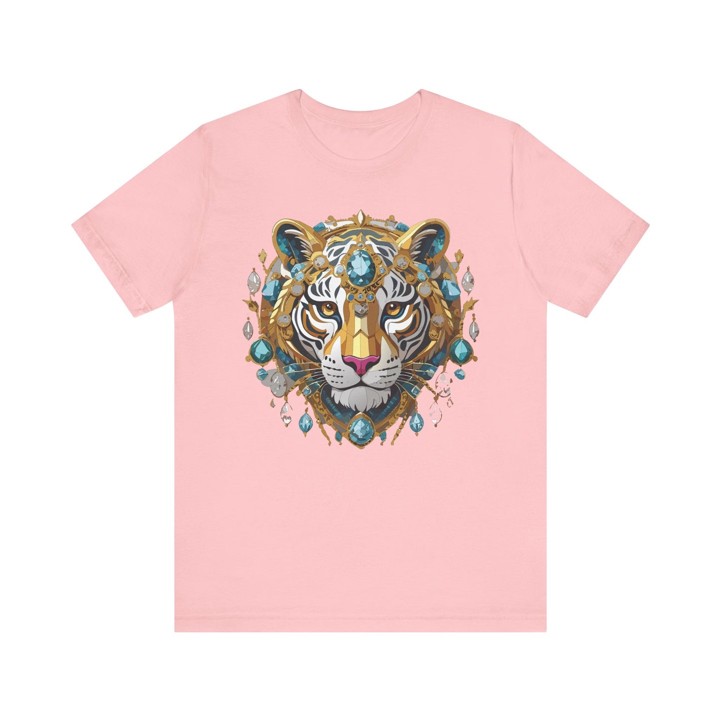 Animal Shirt, Shirt with Animal, Tee Shirt with Gold Animal Medal, Shirt with Antique Animal Medallion