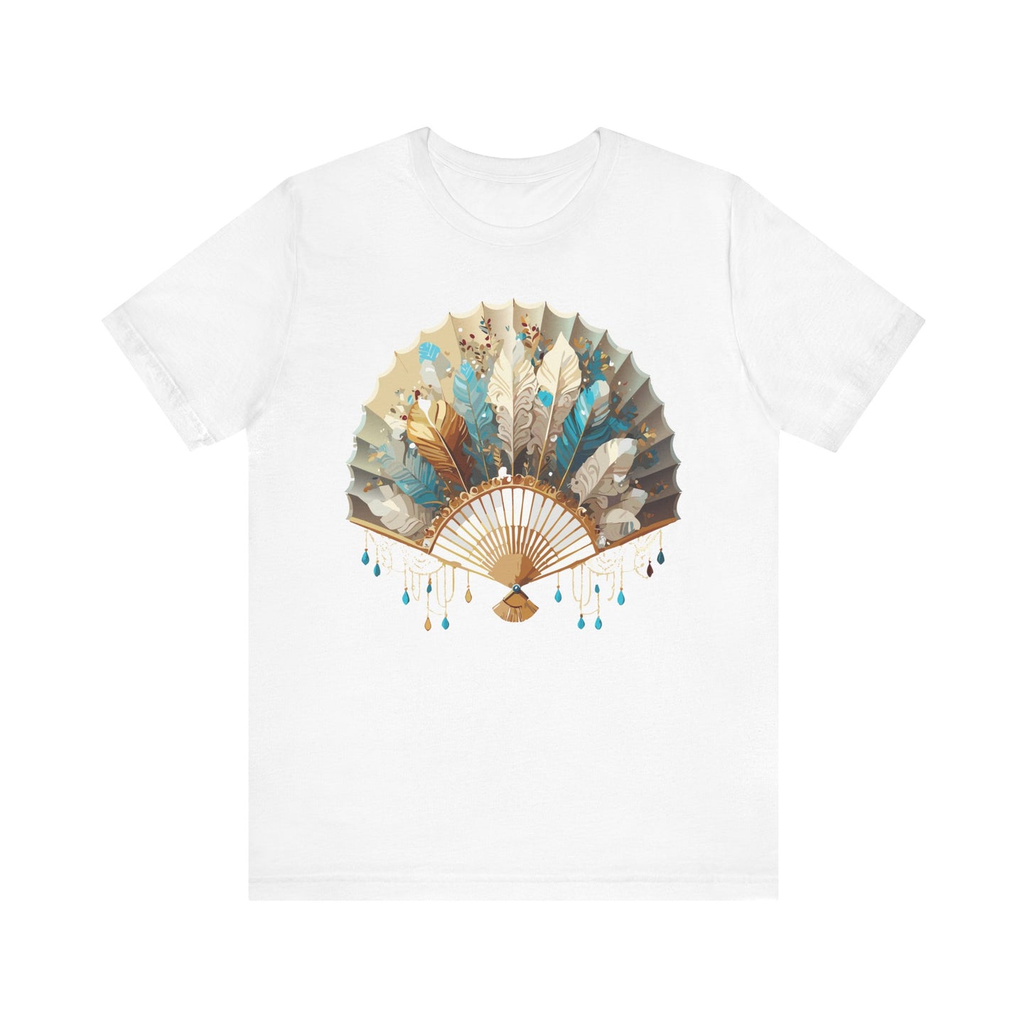 Fan shirt, Shirt with Fan, Tee Shirt with Gold Blower